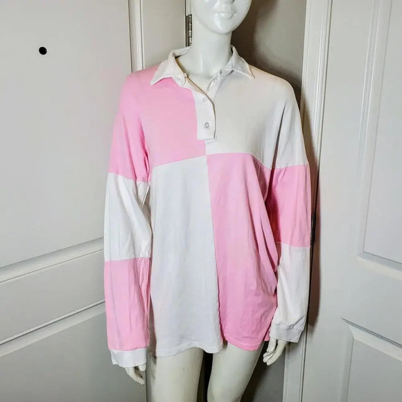 asos The Ragged Priest Oversized Rugby Shirt Dress with Back Print Women's XS - Picture 7 of 15